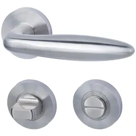 Alpertec Rosettengarnitur Athen II-R Edelstahl Silber