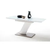 MCA Furniture MCA Galina Säulenausziehtisch Edelstahl/Holzwerkstoff | Silber