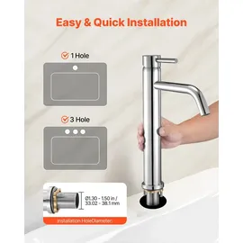 Vevor Einhebelspültischarmatur Silber