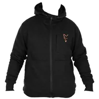 Fox International Collection Sherpa Reißverschlusspullover - Black / Orange