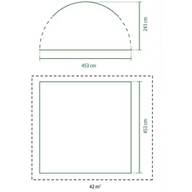 Coleman Event Shelter Pro XL 4,5 x 4,5 m grau/grün
