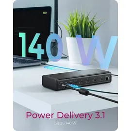 Icy Box IB-DK7401-CU31 USB-C Power Delivery,