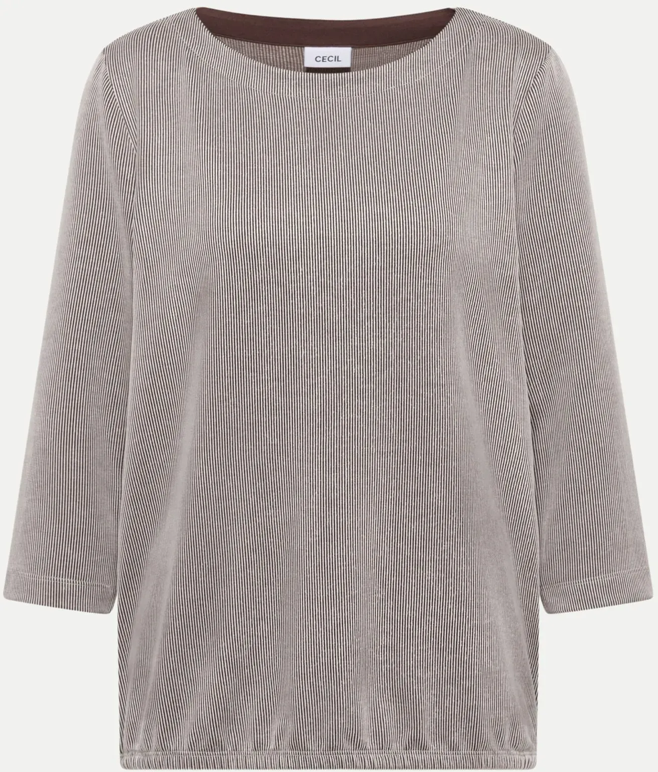 T-Shirt mit Strukturierten Muster Grau XXL