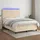 vidaXL Boxspringbett mit Matratze & LED Creme 140x200 cm Stoff