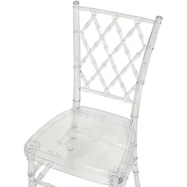 Beliani Esszimmerstuhl 2er Set Transparent Kunststoff Schick Elegant Minimalistisch