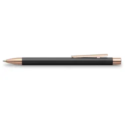 FABER-CASTELL Kugelschreiber Neo Slim Metall Schwarz rosegoldfarben