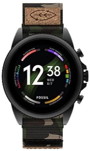 Fossil Herren Touchscreen Smartwatch 6. Generation mit Lautsprecher, Herzfrequenz, NFC und Smartphone BenachrichtigunGen FTW4063