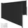 Tectake Seitenmarkise 180 x 600 cm schwarz Aluminium