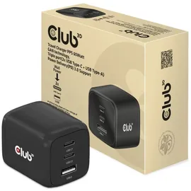 Club 3D Reise Ladegerät PPS 65W GAN, USB Typ-C/Typ-A Power Delivery (PD) 3.0