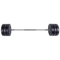 Gorilla Sports Langhantelset Langhantel 38 kg schwarz / grau