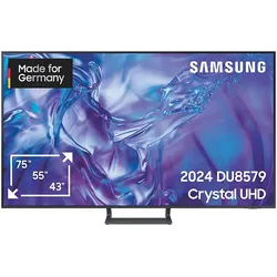SAMSUNG LED-Fernseher "GU55DU8579U", G (A-G), schwarz, 55, Fernseher, Crystal UHD, Q-Symphony,3D Dolby Surround Sound, HDR10+, Smart-Hub
