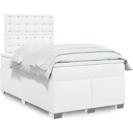 vidaXL Boxspringbett 120 x 190 cm Weiß