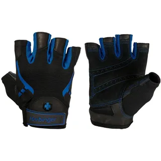 Harbinger Pro Fitness Handschuh Herren, Gewichtheber Handschuhe, Waschmaschinengeeignet, Blau, S