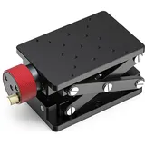 Faeymth Präzise Manuelle Hebebühne Aus Aluminiumlegierung, Laborheber, Scherenhubtisch, Hubweg 55 mm