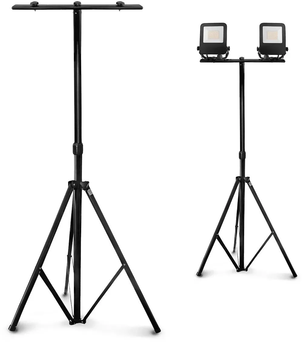 Stahlstativ für LED Strahler - Baustrahler - geeignet für Strahler bis 100W - Hö...