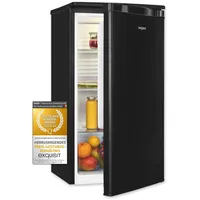 Exquisit Vollraumkühlschrank KS585-V-091E schwarz | Nutzinhalt: 75 L | LED-Beleuchtung | Glasablagen | Ohne Gefrierfach