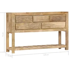 vidaXL Sideboard 120x30x75 cm Massivholz Mango