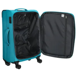 d & n Travel Line 6864 4-Rollen Trolley 66 cm / 63 l petrol