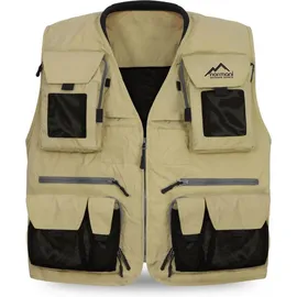 normani Outdoor Sports Herren Outdoor-Weste Kajikia in Khaki/Schwarz | Gr.: M