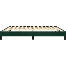 vidaXL Boxspringbettgestell 200 x 200 cm Dunkelgrün
