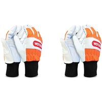 Oregon Schnittschutzhandschuhe aus Leder mit Schutz in der linken Hand – L/10 (91305L) & Kettensägen-Schutzhandschuhe aus Leder mit Linkshandschutz - Größe 9 (M) (91305M)