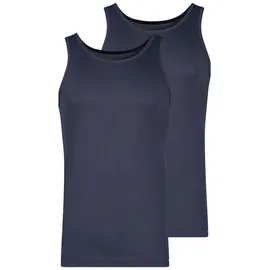 SKINY Herren 2er Pack - Tank Top DP, ärmellos, Feinripp, Baumwolle Blau M