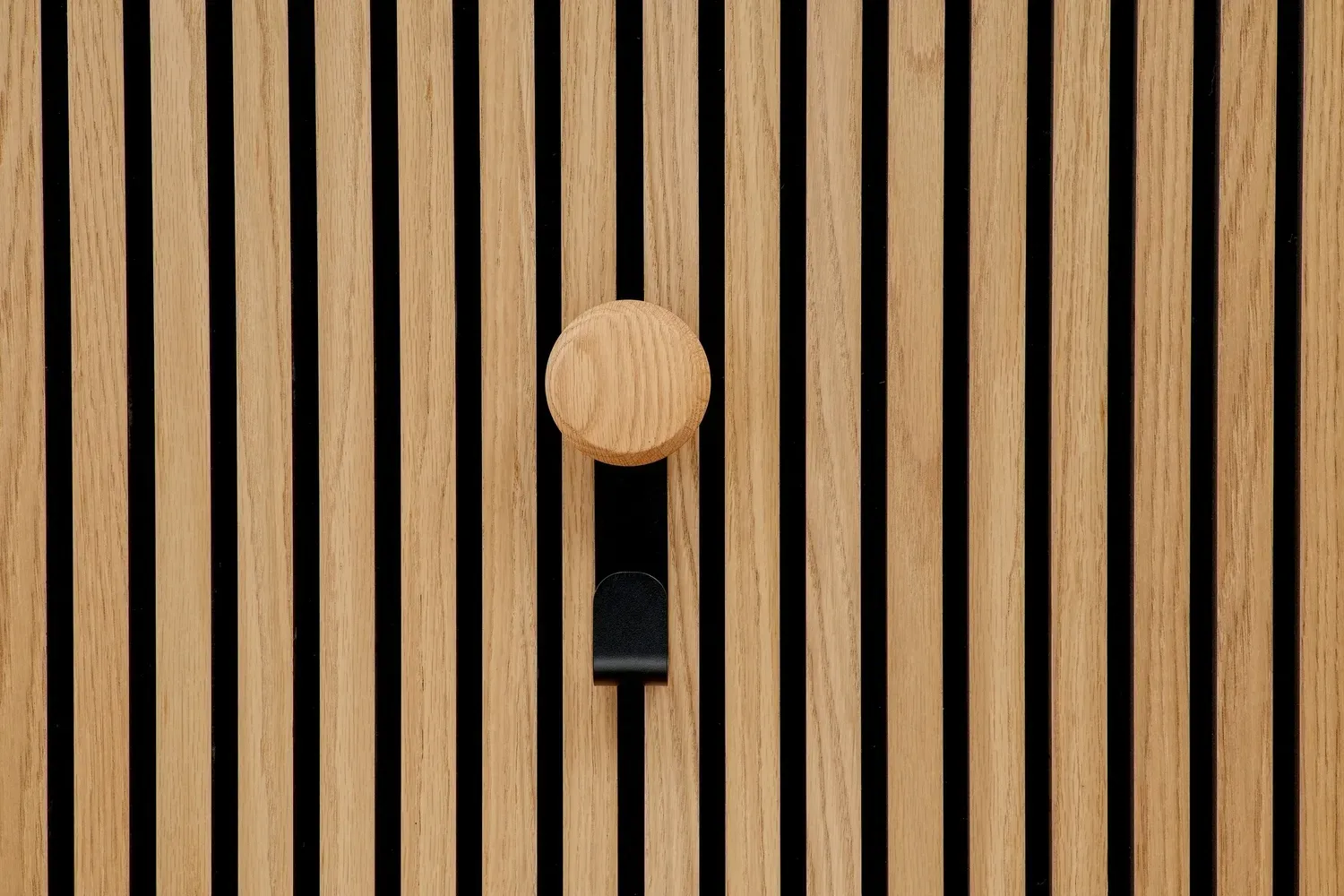 ter Hürne SilentDesign LivingWall Anbauelement Metall pulverbeschichtet schwarz / Holz natur lackiert Small Jesper Small Function 190x100x55 mm