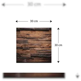 ALLboards Schlüsselkasten 30x30cm, Dunkles Holz