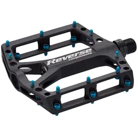 Reverse Components Reverse Black ONE Pedale - Black / Light Blue - One Size