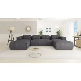 s-style möbel Sessel Bello Cord 327 x 176 x 64 cm Grau