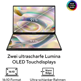 Asus Zenbook Duo OLED 14'' Intel Core Ultra 9 285H 16 GB RAM 1 TB SSD Win11 Home