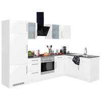 wiho Küchen Winkelküche »Cali«, mit E-Geräten, Stellbreite 280 x 170 cm weiß