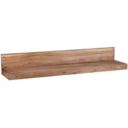 Wandregal `Nako` Massivholz: Flexibles Landhaus-Design, pflegeleicht. Beige, 110x24x17 cm | Kadima Design