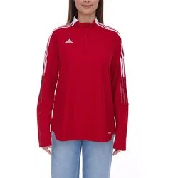 adidas Tiro21 Damen nachhaltiger Troyer-Pullover mit Logo Alltags-Pullover mit AEROREADY-Technologie GM7317 Rot - XXL