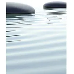 BREUER Badrückwand, Muster: Wasser, Aluminium-Verbundplatte - bunt