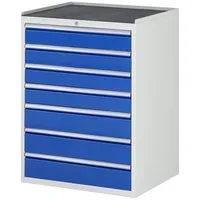 Rau Schubladenschrank Metall 1.035 x 770 x 650 mm grau 7 Schubladen bestückt