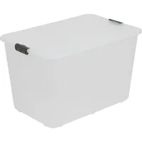 BranQ Velur 60L Aufbewahrungsbox mit Deckel transparent