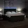vidaXL Boxspringbett mit Matratze Schwarz 180x200 cm Stoff