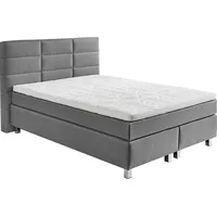 Westfalia Schlafkomfort Boxspringbett, grau, B:155cm L:210cm, Bezug: 100% Polyester;Polsterung: