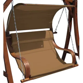 ASS Altenburger ALEOS. Design Sitzbank für Hollywoodschaukel aus Holz Lärche inkl. Dach MERU BRAUN ohne Gestell
