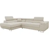 Mirjan24 Eckcouch Cord 5-Sitzer Beige