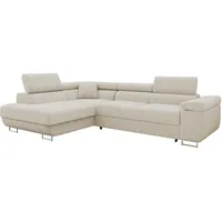 Mirjan24 Eckcouch Cord 5-Sitzer Beige
