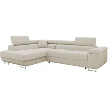 Mirjan24 Eckcouch Cord 5-Sitzer Beige