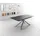 DeLife Esstisch Edge 180-220x90cm Keramik Laminam®Nero Greco Anthrazit Kreuzgestell Rechteck Edelstahl ausziehbar - Grau