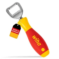 Wiha Flaschenöffner SoftFinish® Werkzeuggriff, Geschenk für Männer, Bieröffner, Kapselheber,