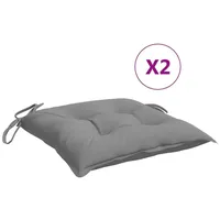 VidaXL Stuhlkissen 2 Stk. Grau 40x40x7 cm Oxford-Gewebe