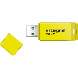 Integral USB3.0 DRIVE NEON UP TO R-100 W-30 MBS USB-Stick USB Typ-A 3.2 Gen 1 (3.1 Gen 1) (64 GB, USB 3.2, USB A), USB Stick, Gelb