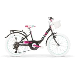 MBM Mädchenfahrrad 20 Zoll Fleur SCHWARZ 20"