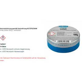 Felder Lötfett 100g z.Weichlöten