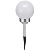 Hi Solarlampe LED Ø15cm weiß Kugel mit Erdspieß